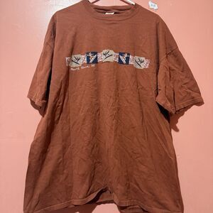 Vintage Anvil Mens TShirt Plus 3X Orange North Shore Hawaii Surfing 2000's